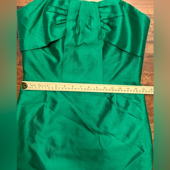 Kate Spade Darcie Strapless Silk Green Cocktail Dress Size 8 - Picture 4 of 9